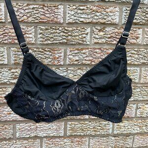 Fortnight Black Lace Bra 36A